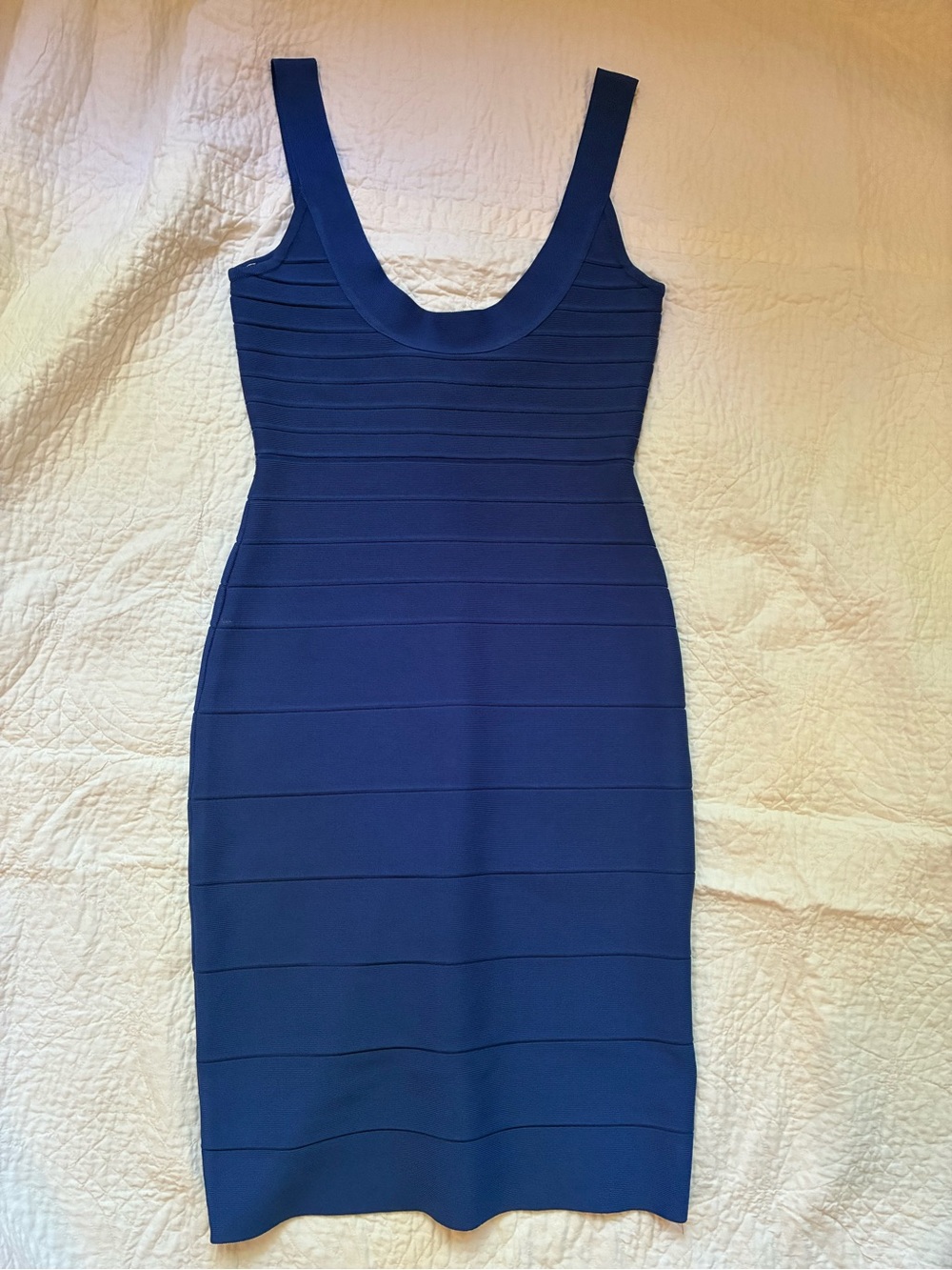 Herve Leger Royal Blue Bandage Midi Dress